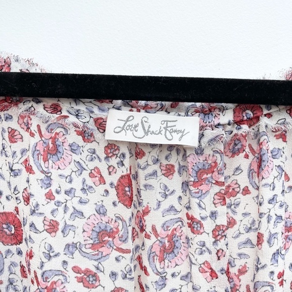 LoveShackFancy Popover Mini Dress Granada Floral Sunrise - Picture 3 of 6